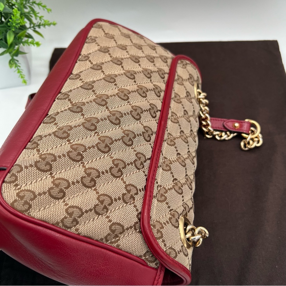 Gucci Mormont Diagonal GG quilted brown shoulder bag ❤️ - Picture 4 of 11